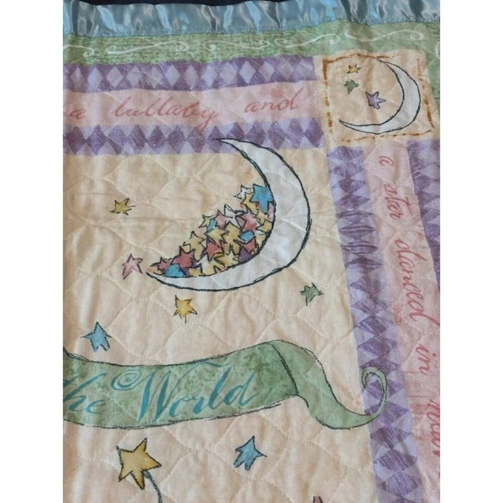 Vintage Whimsical Handmade Baby Quilt